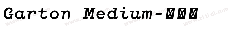 Garton Medium字体转换